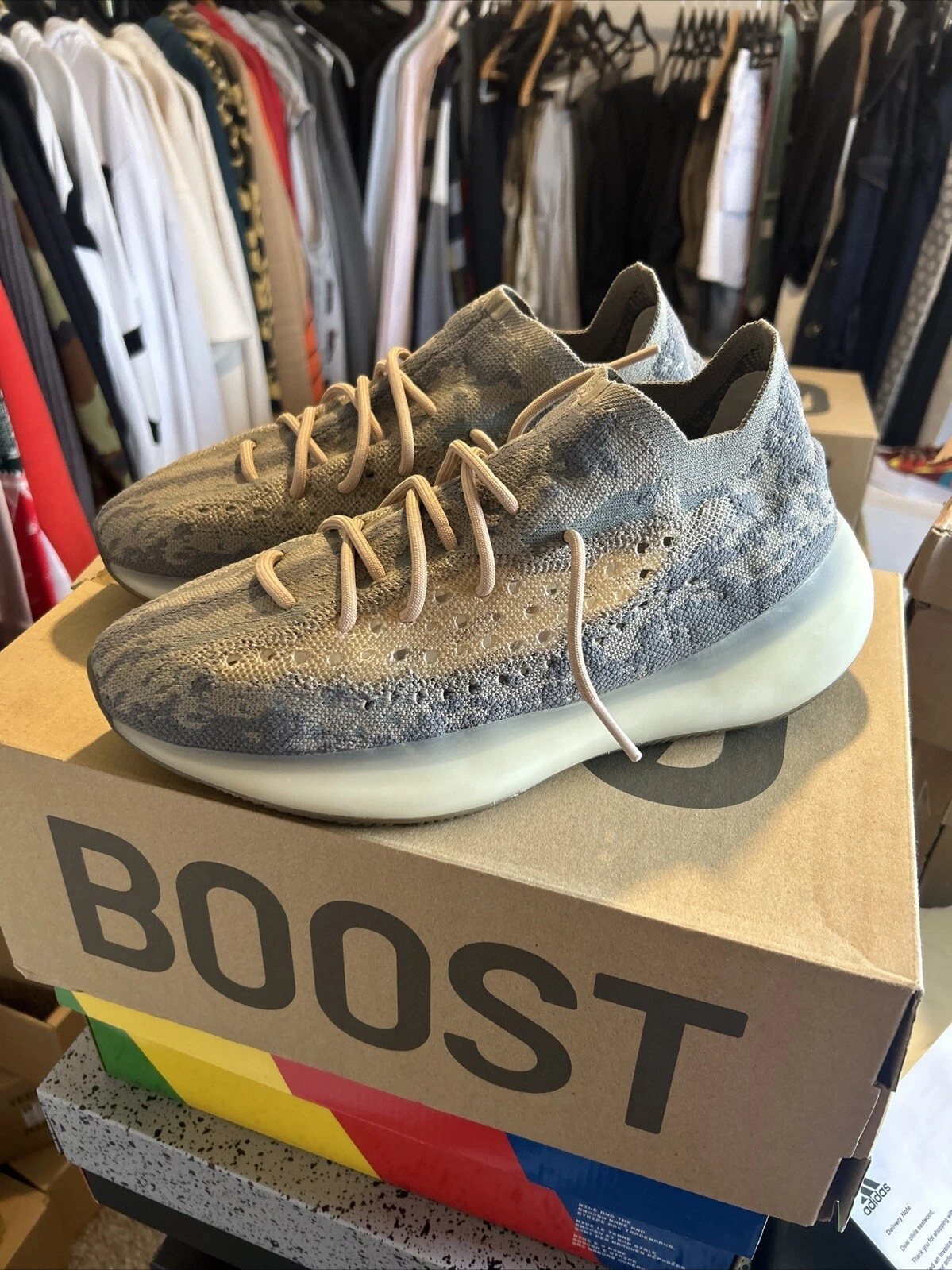 Adidas Yeezy Boost 380 nebbia non riflettente UK 10 5