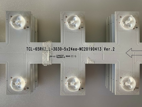 TCL 65R625 LED Led Strips (10) 4C-LB6524-YH / TCL 65R62 L-3030 Genuine - Picture 2 of 5