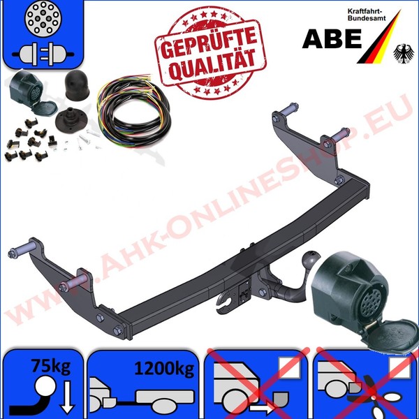 AHK & ES13 FüR Renault Clio III FließHeck 2005-12 AnhäNgerkupplung & E-Satz-image