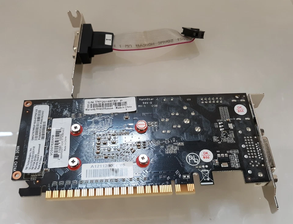 PNY GeForce GT620 1024M DDR3 PCIE Video Card w/ VGA Connector + DVI/VGA Cables - Image 4 of 4