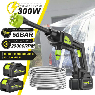 #ad Cordless High Pressure Washer Spray Water Gun Car Washing Cleaning Machine Kit $76.75