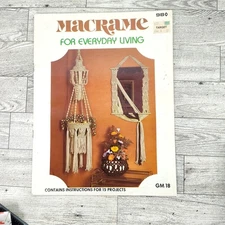 Macrame for Everyday Living 1978 Booklet 15 Projects Retro Craft Pattern Guide
