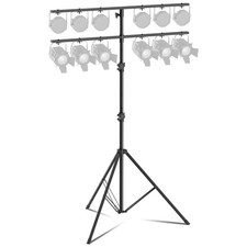 DJ Lights Stand with 2 T-Bar, Heavy Duty DJ Stand for 12 Lights, Portable Par...