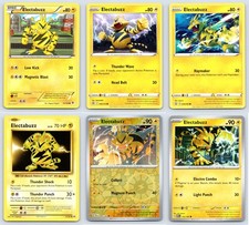 (6) Electabuzz Pokemon Card Lot Reverse Holo Evolutions Boundaries Crossed Set