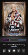 DIGITAL TOPPS WWE SLAM Cody Rhodes SUPER RARE BRONZE LOCKED IN Read