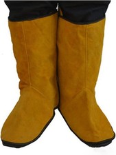 Leather Welding Boot  Shoes Covers, Fire Resistant Spats, Heat and...