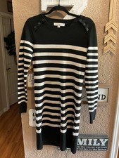 LOFT  Black and White Lightweight Sweater Dress Women’s Size Small