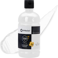 Artecho Titanium White Acrylic Paint 500Ml/17Oz, Craft Paint for Art Supply, Ide