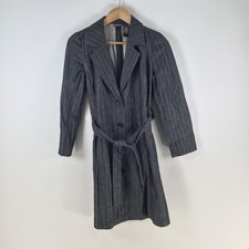 Bisou Bisou shirt dress womens size US 2 aus 6 charcoal grey long sleeve 117867