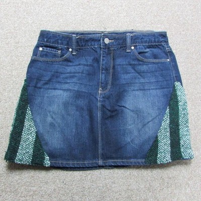 DAMEN-UPCYCLING-JEANSROCK OHNE MARKE GRÖSSE 14/32 TAILLE GRÖSSE U00033]