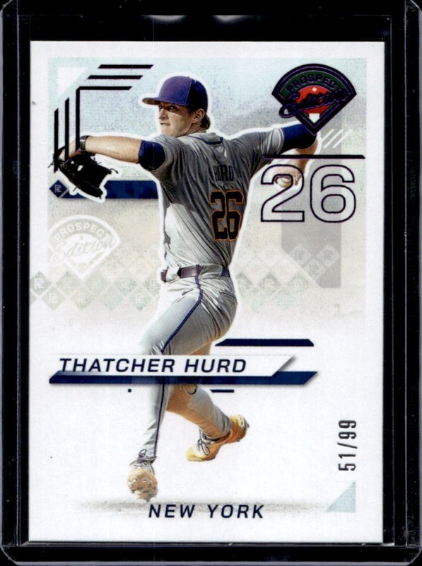 2025 Panini Prospect Edition Thatcher Hurd Ticket Purple #/99 New York Yankees