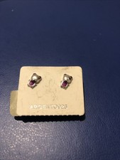 Orecchini argento 925 % Orsetto smalto Rosa Nuovo Senza Garanzia