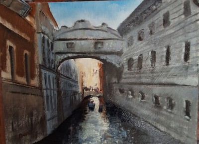 Original Ölgemälde Venedig Venice Venezia Fine Art Impressionismus  Handgemalt 