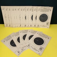 (19) Vintage Paper National Rifle Association NRA 75ft. Small Bore Rifle Target 