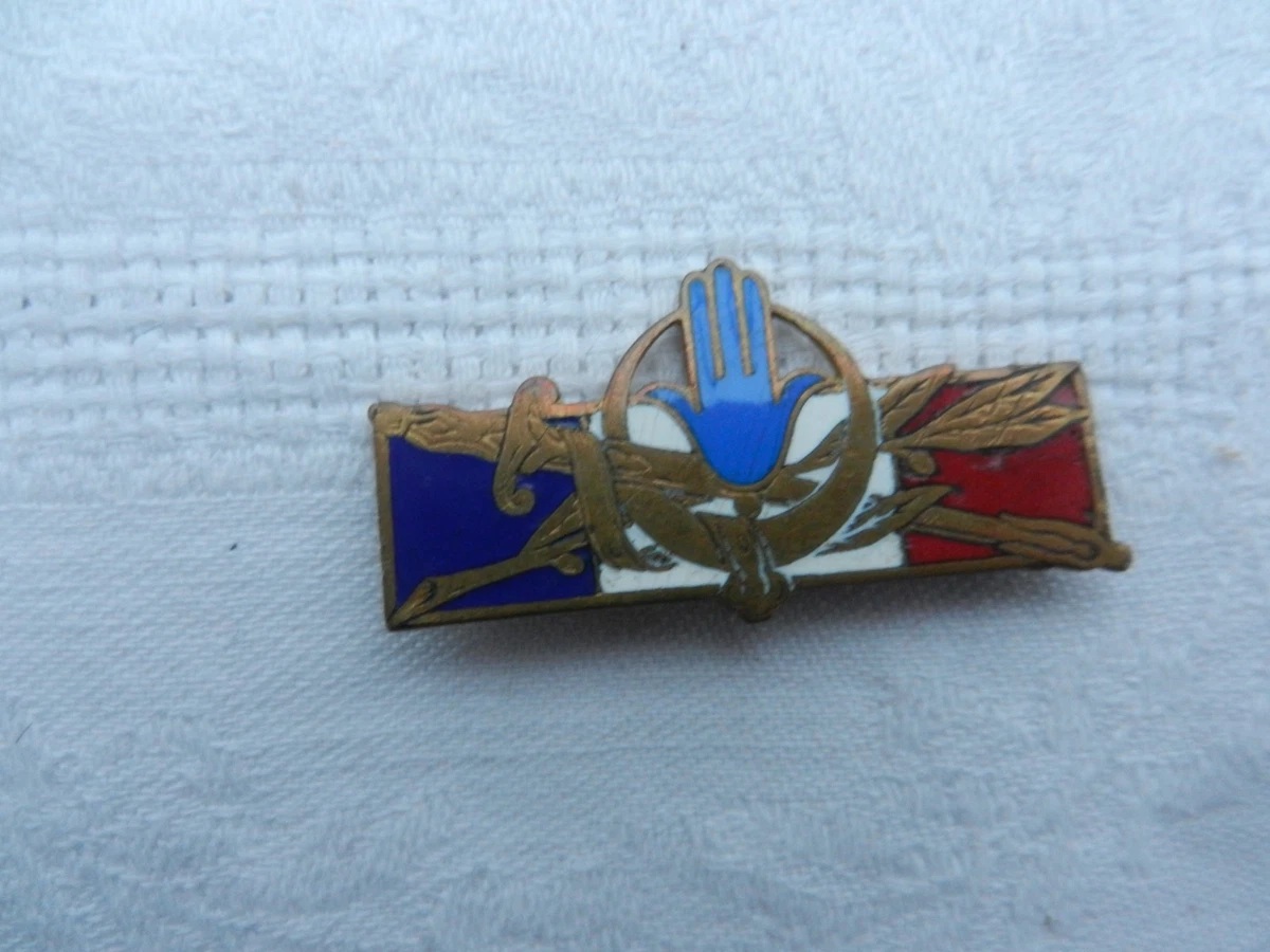 Insigne Original Des Fusiliers Marins 1955 - CPA 3e Compagnie Protection AFN Algérie - Badge Authentique