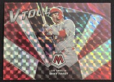Mike Trout 2022 Mosaic #VT-3 V Tool Insert - Silver Mosaic PRIZM