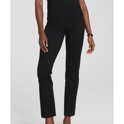 Spanx The Perfect Pant Slim Straight XL Petite Ponte Stretch Black 20254Q