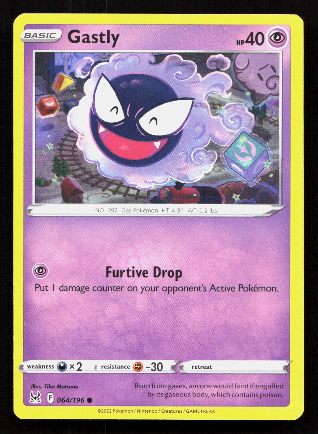 Pokemon GASTLY 064/196 LOST ORIGIN