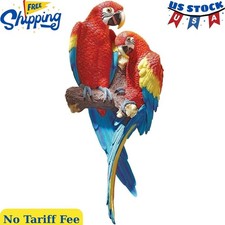Tropical Scarlet Macaws Wall Sculpture