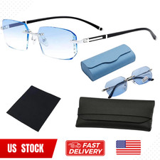 Blue Light Reading Glasses Rimless Readers Computer Eyeglasses Unisex Lightweigh