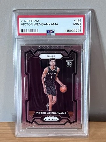 2023 Panini Prizm #136 Victor Wembanyama Rookie Card RC PSA 9 Mint