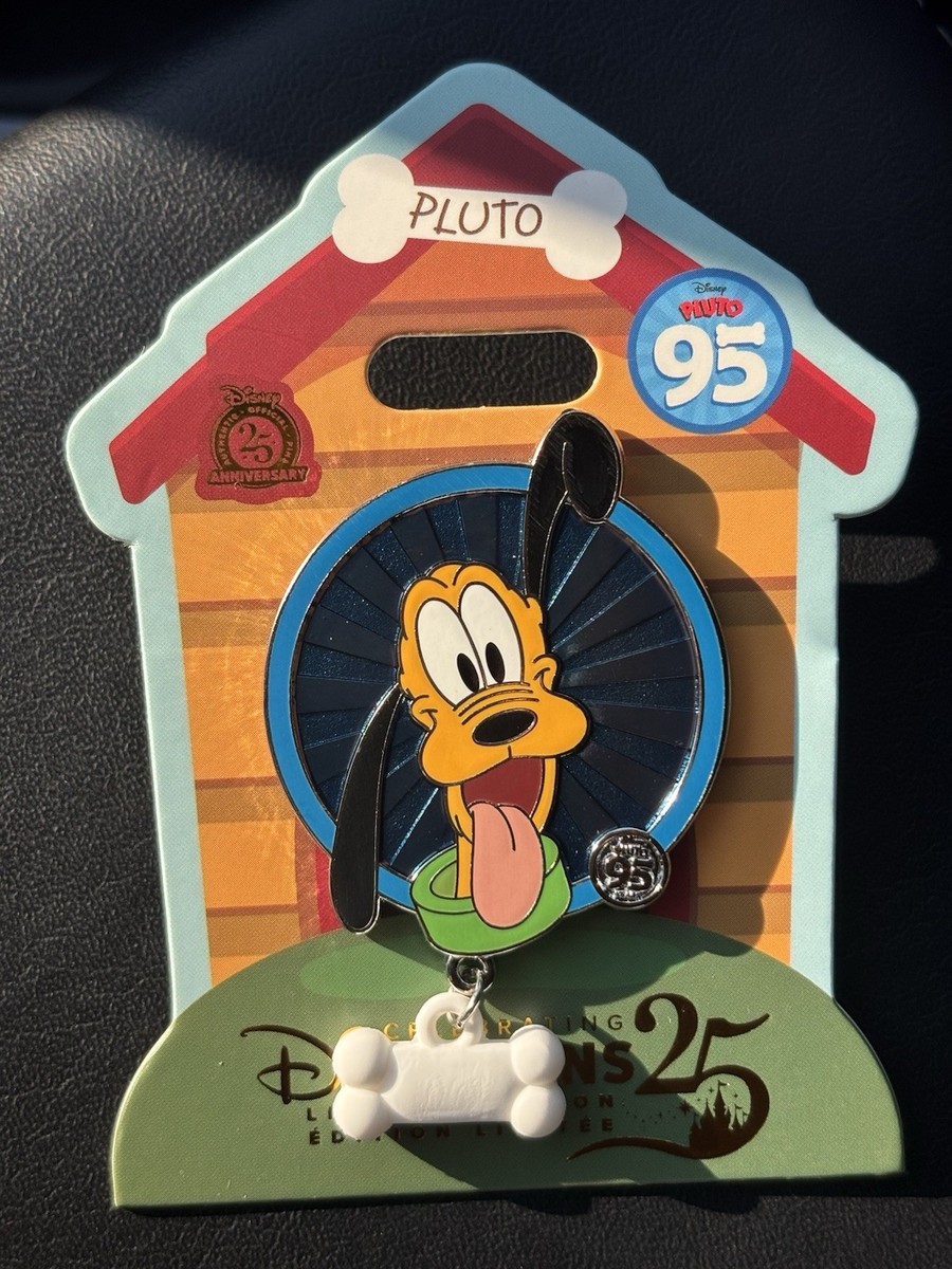 2025 Disney Parks Pluto Dangling Bone 95th Anniversary LE