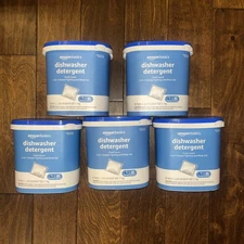 Lot 6 New Dishwasher Detergent PODS Pacs FRESH SCENT (425 TOTAL) Amazon Basics