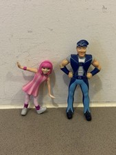 Official LazyTown Stephanie & Sportacus Small Figures 2008 - Cake Toppers Size