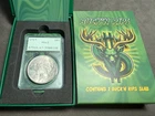 1923 Peace Silver Dollar PCGS MS63 RATTLER OLD LABEL Old Green Holder Vault Box