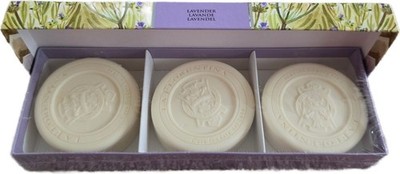 La Florentina Lavender Sculpted Soap Set Made in Italy 3x115g 4oz New NIB Sealed