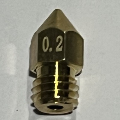Brass MK8 Extruder .2mm 3D Printer Nozzle Ender 3 5 S1 Pro Max Neo CR 10 Series