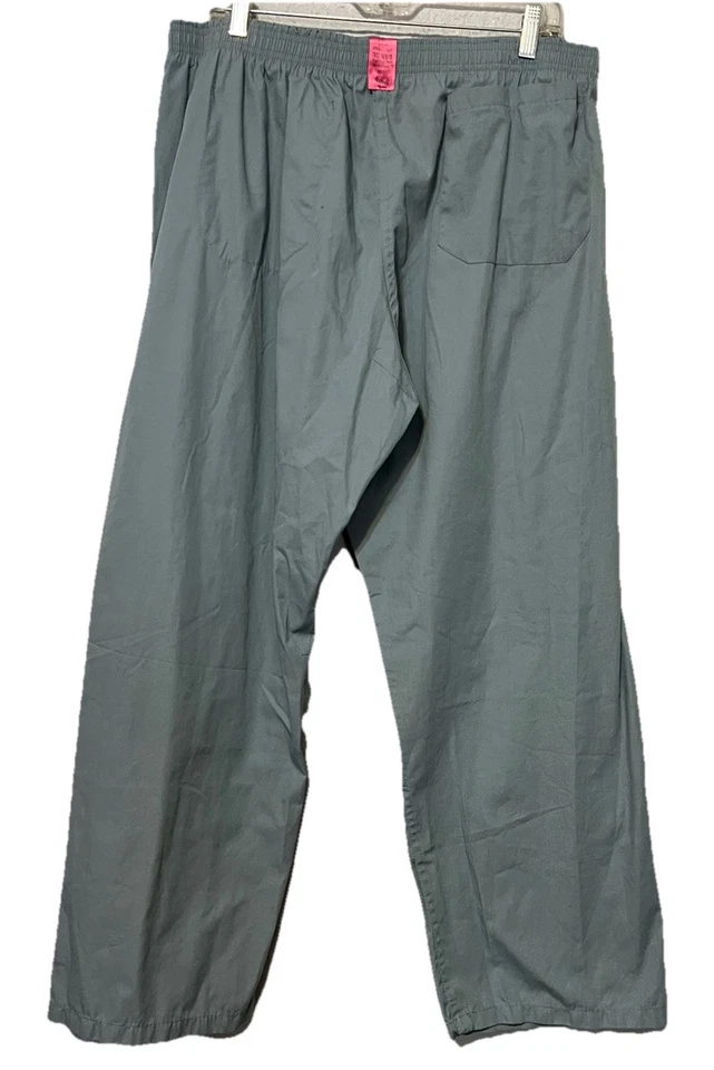 Pantalones Exfoliantes Verdes Talla XL Elásticos Cintura Alta Pierna Ancha Moda Sello Cuidado de la Salud Foto 4 de 4