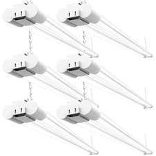 Sunco 6 Pack Linkable LED Utility Shop Light, 4500 LM, 5000K Daylight, 4 FT,