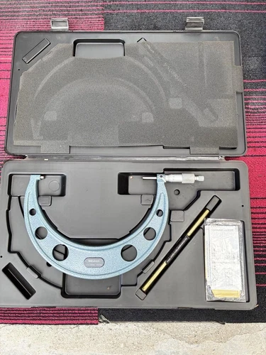 Mitutoyo Blue 175-200mm Precision Micrometer with Case and Manual