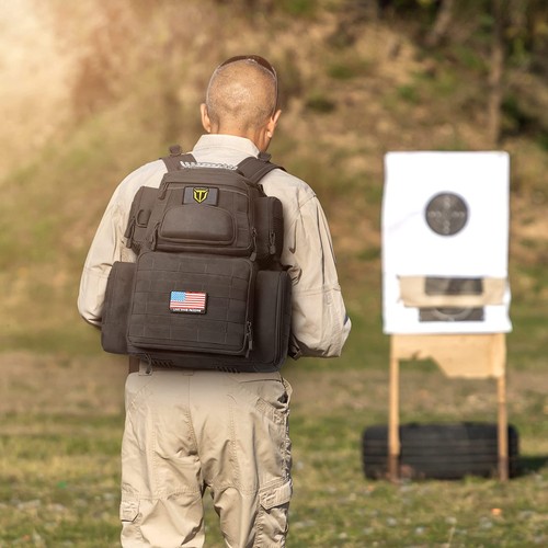 TIDEWE Zaino Tactical Range con Divisore Rimovibile, Zaino per Pistola con... - Foto 7 di 7