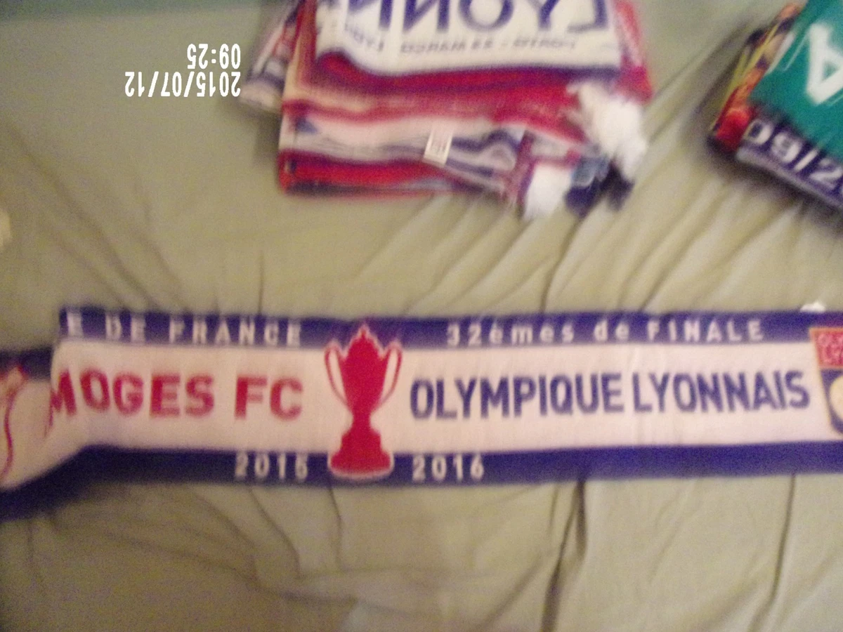 Écharpe OL Lyon Brugge KV coupe UEFA 2001 football olympique