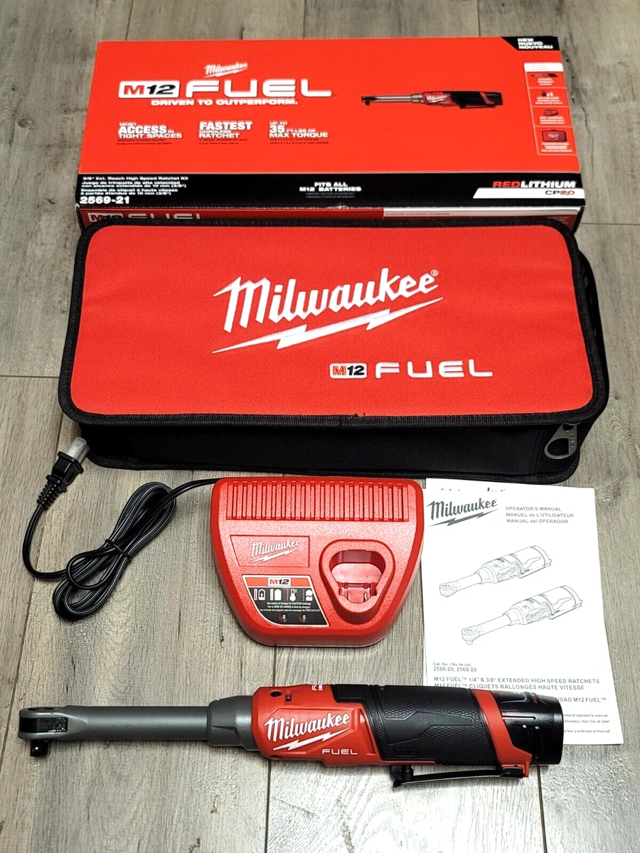 Milwaukee Tool 2569-20 Milwaukee M12 FUEL 3/8 in. Extended Reach High-Speed  Ratchets