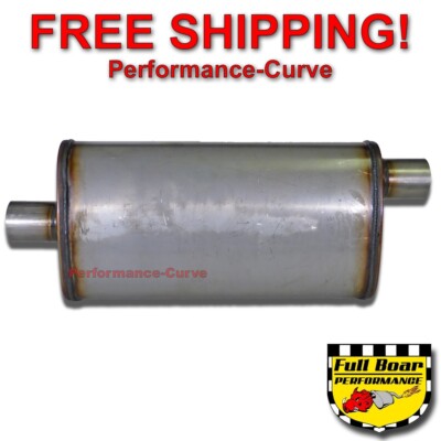 2.25'' O/C Performance 18'' Muffler MAX FLOW Stainless Steel 4x9 MF1255