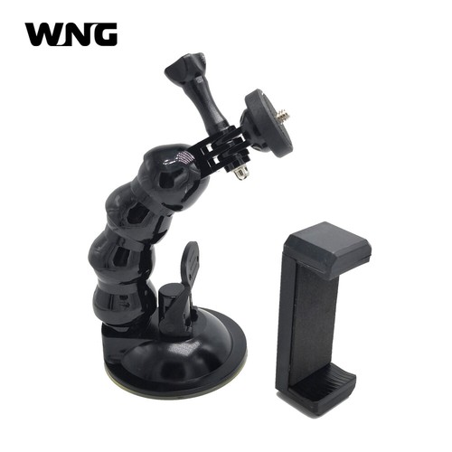 Suction Cup Adjustable Arm Flexible Mount With 1/4" Screw For Gopro Hero 12/11 - Picture 11 of 13