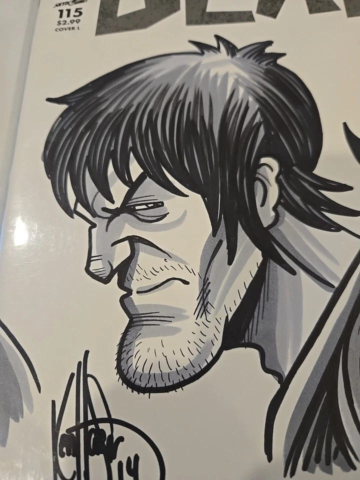 The Walking Dead 115 Daryl boceto/serie limitada firmada Ken Haeser con certificado de autenticidad casi nuevo Foto 4 de 4