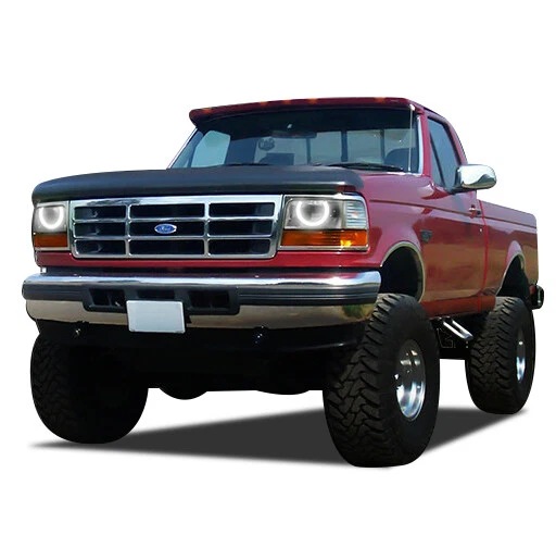 Kit de anillo de halo de faros LED RF blanco brillante para Ford F-150 92-96 Foto 2 de 3