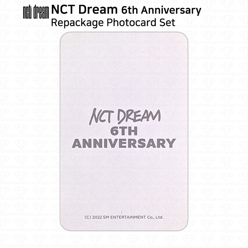 NCT Dream 6th Anniversary Repackage Photocard Set SMTown Official