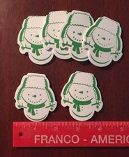6 Foam Snowman Stickers - Scrapbooking- Christmas Crafts