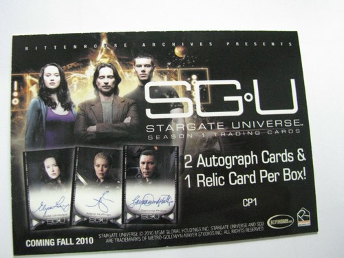 Stargate Universe Season 1 Convention Promo Card CP1 2010 Rittenhouse - Picture 2 of 2