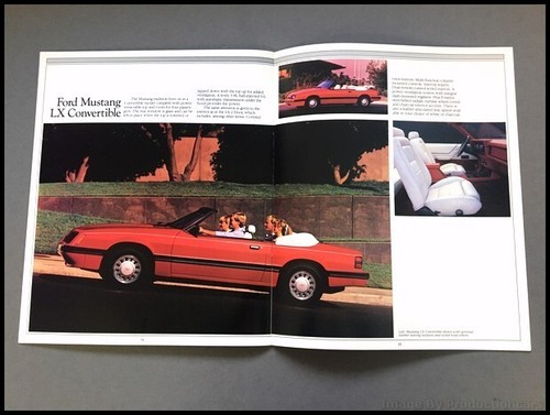 1985 Ford Mustang 26-page Car Sales Brochure Catalog - Convertible GT SVO LX - Picture 8 of 13