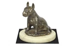 Bull Terrier III statuette on a sandy stone Art-Dog