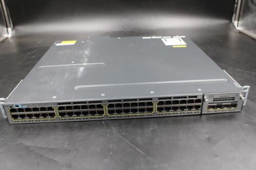 Cisco Catalyst WS-C3750X-48PF-S 48-Port Gigabit Network Switch With 10G Module - Zdjęcie 1 z 3