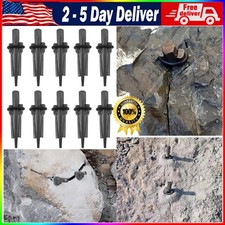 10 PIEZAS Hormigón Mármol Granito Piedra de Roca División Herramientas de Mano Enchufe para Roca