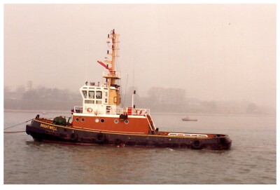 Brightwell Tug Boat Tugboat Tugs VTG Photo 4x6'' London Waters c 1970's