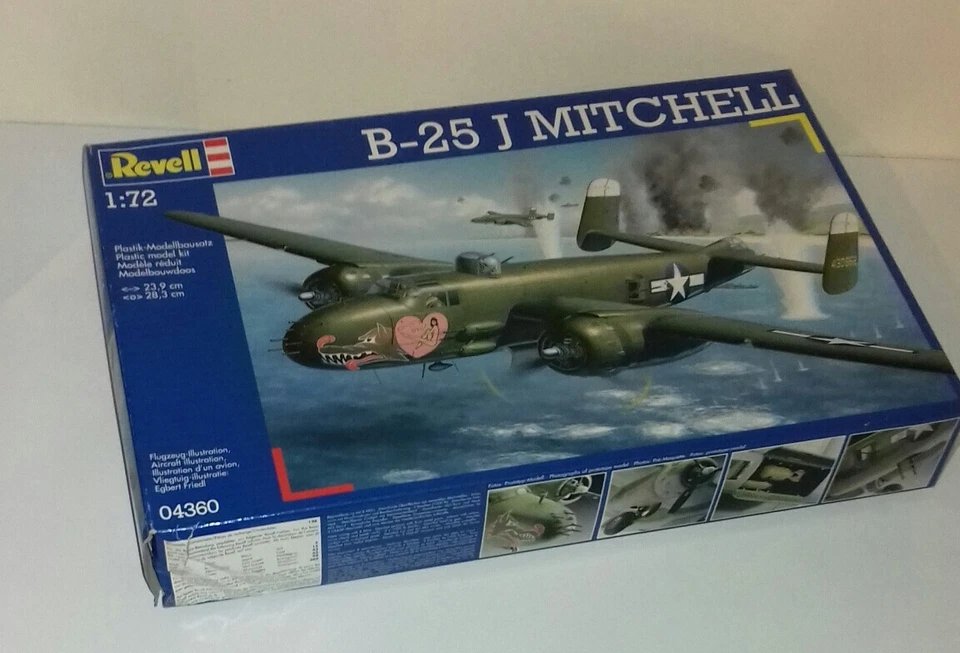 B 25 J MITCHELL KIT REVELL (HASEGAWA) 04360 1/72+MUSO PER VERSIONE H LEGGI NOTE - Immagine 2 di 3